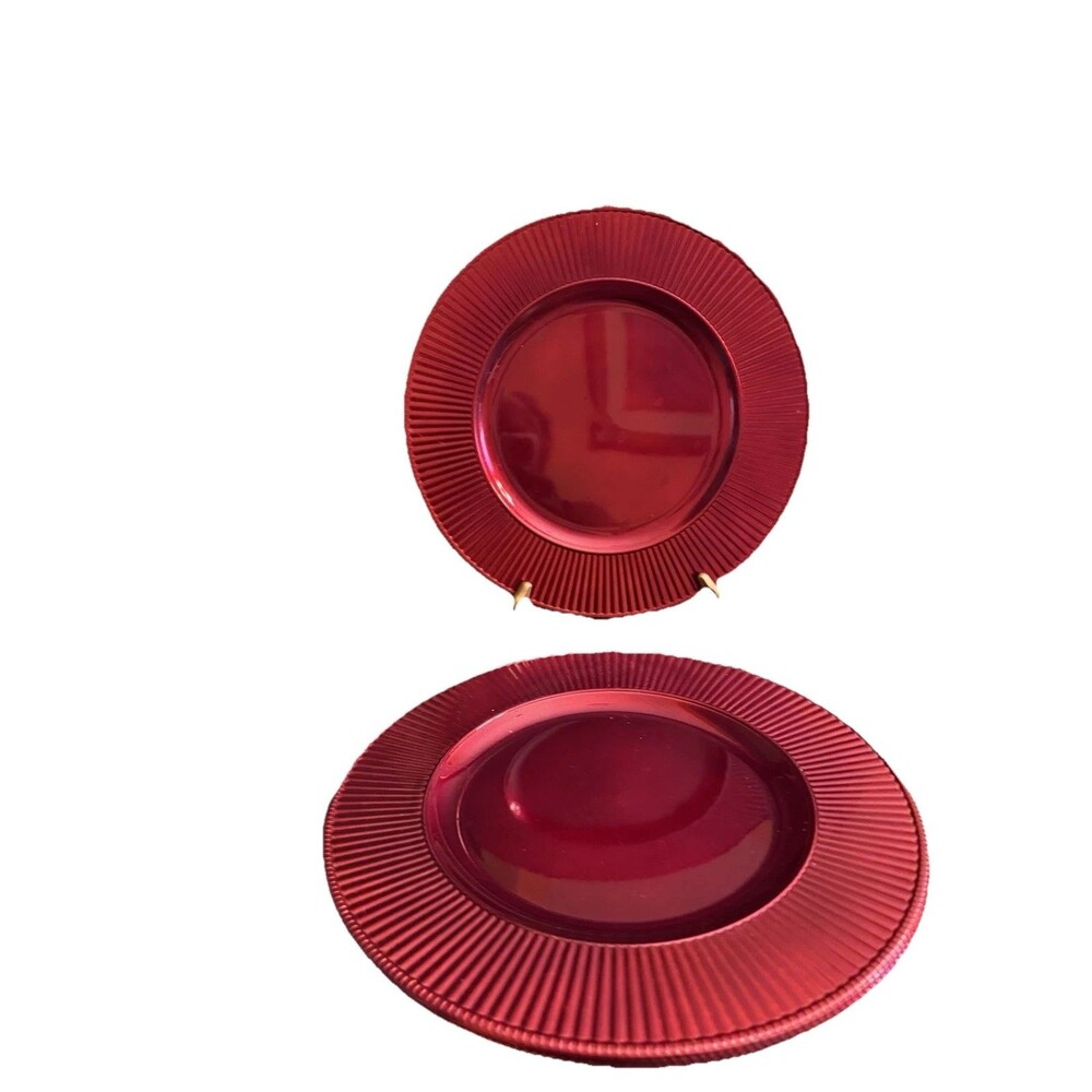 Ashland Red Charger Plate  A Set Of 4